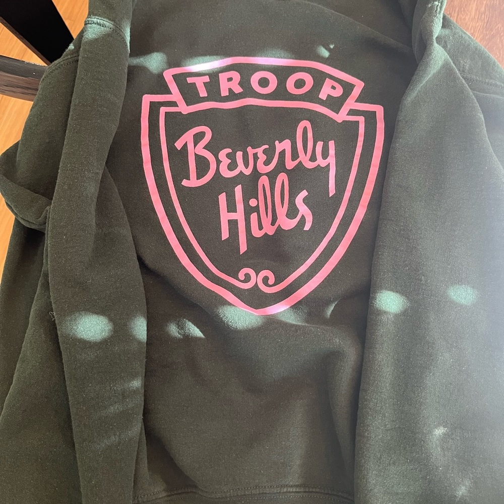 Troop Beverly Hills Hunter Green and Hot Pink Sweatshirt